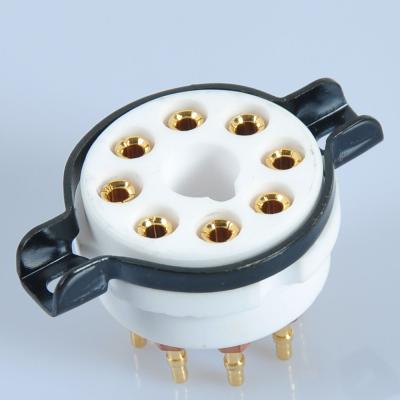 China Gold PTFE Plug 8 Pin Tube /PTFE Valve For EL34 KT88 6SN7 6550 for sale