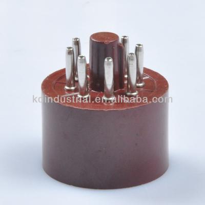 China 8pin Power Vacuum Tube Saver Base Red Brown Plastic Socket For 6L6 EL34 KT88 for sale