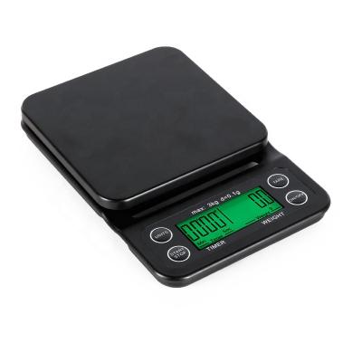 China WITH 2022 LID factory direct selling coffee timing hand puncher type-c electronic LED screen kitchen household scale rechargeable scale for sale