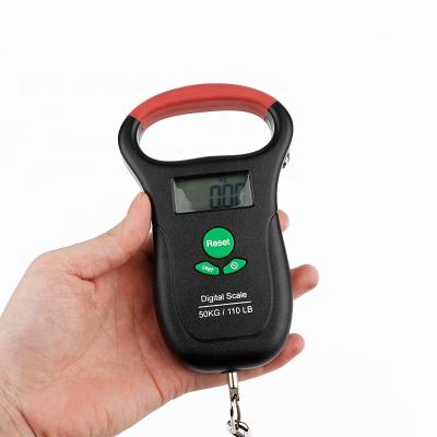 China ABS Plastic Portable Electronic Digital Weight Scale Fishing Hanging Luggage Scale With Hook Tape Measure for sale