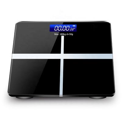 China Tempered Glass 180KG Weight Body Fat Electronic Digital Scale Artificial Personal Weighing Bathroom Scale for sale