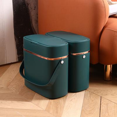 China Viable Green Plastic Portable Kitchen Waste Deodorizer Large Capacity Trash Bin for sale