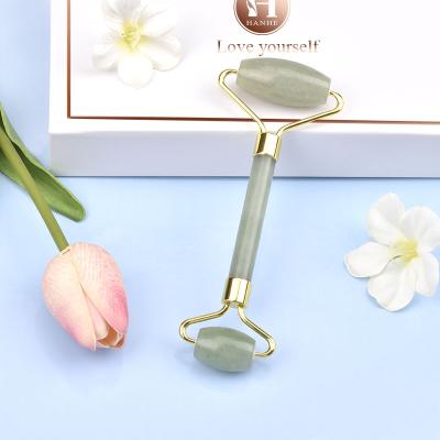 China High Quality Anti-Aging Rose Quartz Aventurine Jade Roller Gua Sha Massage Tools Anti-Puffiness Face Set Pink Gift For Facial Massager for sale