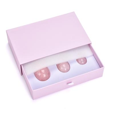 China 2021 china natural gemstone custom logo box rose crystal yoni egg for kegel exercises for sale