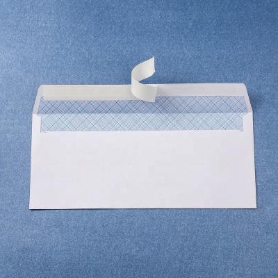 China Custom Business Envelope White Paper Security Envelope 225mm*115mm Self Seal Envelope Paper Bag for sale