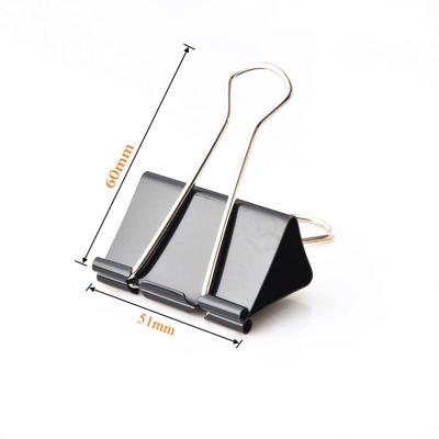 China High Quality Home School 51mm Office Paper Clip The Large Size Clips For School Or Office Black Binder Clip for sale