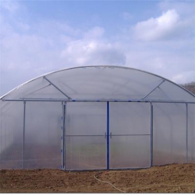 China Waterproof Cultivation Circle House Single Side Ventilation Span Agricultural Vegetables Greenhouse For Plants for sale