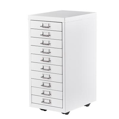 China Creative Universal Office Storage Multi-Functional Filing Cabinet 10 Drawers With Wheels For Home Office Storage for sale