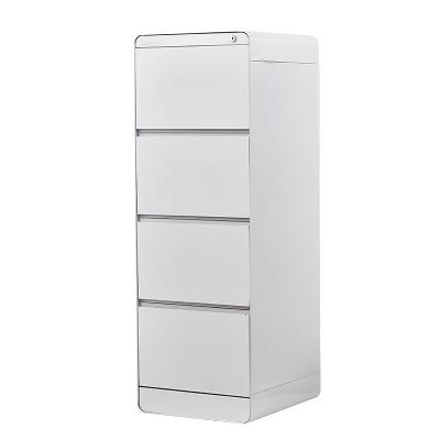 China Large Capacity 4 Drawer Lockable White Filing Cabinet Large Storage Space For Home Office for sale