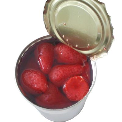 China Canned Fruit Hot Selling Wasted Canned Strawberries In Syrup 410g for sale