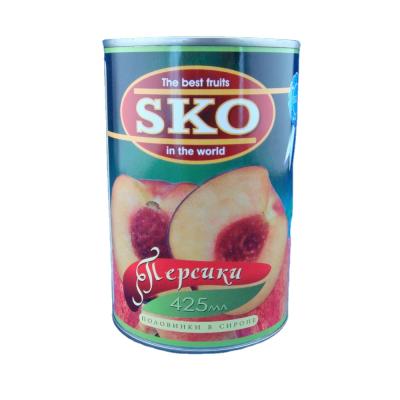 China Canned Brands Canned Juice Syrup Cheap Price Tin Canned Peach Fruit for sale