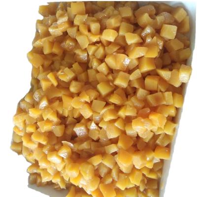 China Canned Peach Dice In Canned Yellow Peach By Light Syrup Competitive Price for sale