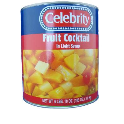 China Mixed Canned Fruit Salad 3kg Mixed Canned Peach, Cherry, Pineapple, Grape, Pear Fruits for sale