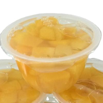 China Canned fruits in cup peach cut fruit cup in syrup juice for sale