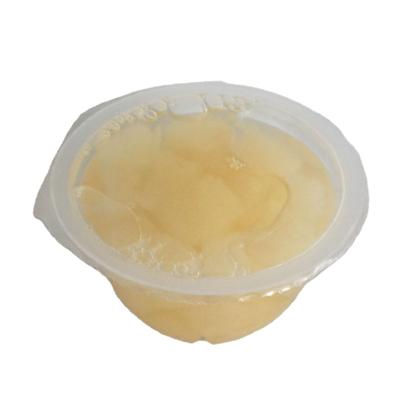 China Canned Pear Dice In Juice Syrup Pears In 4oz Plastic Cup for sale