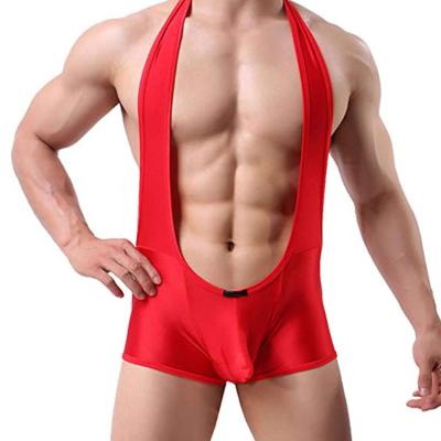 China Custom Sexy Mens Leotard Jumpsuits Breathable One Piece Plus Size Overalls Underwear Bikini For Male for sale