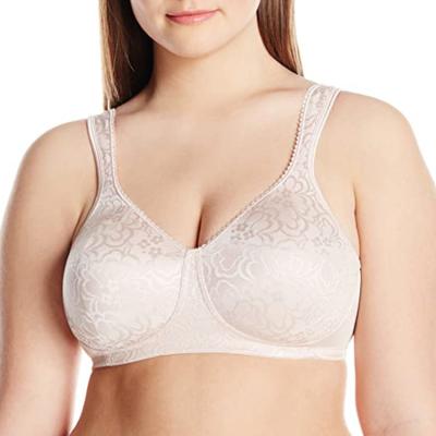 China Wholesale good quality antibacterial soild breathable seamless plus size bra for women for sale