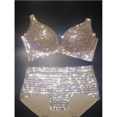 China Factory Price Rhinestone Swimsuit High Waist Women's Breathable Bikini Swimwear for sale