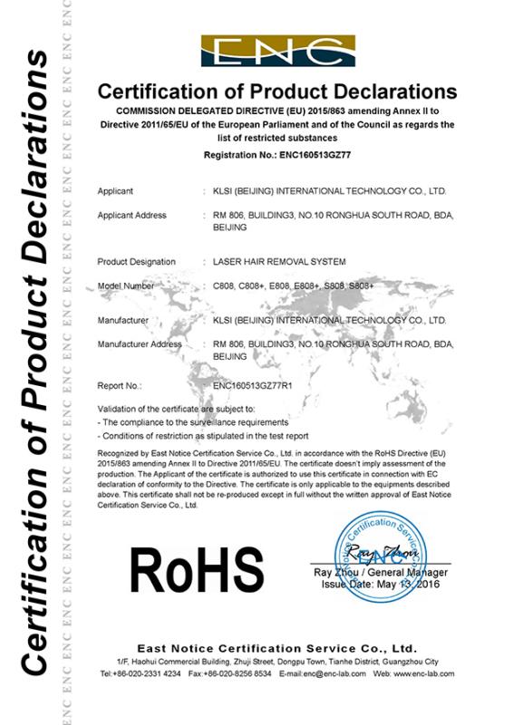 RoHS - Klsi (beijing) International Technology Co., Ltd.