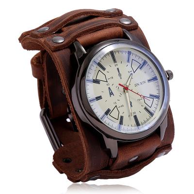 China Factory Direct Selling Popular Accessories Retro Personality Leather Watch Strap Men's Punk Leather Watch Strap Unisex Adjustable for sale