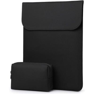 China Black Leather Sleeve Cover Protector Laptop Case CPU Laptop Sleeve Case For Computer 13.3 Inch, Ultra Slim Sleeve Bag for sale