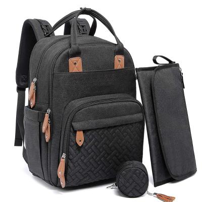 China With USB Diaper Bag Backpack Diaper Changing Bags Travel Multifunctional Waterproof Backpack With Protective Diaper Changing Bag For Men for sale