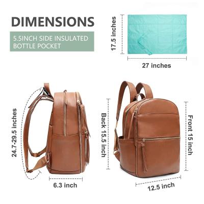 China With USB Fashion Contemporary Wholesale Casual School Custom Leather Backpack for sale