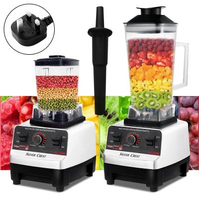 China Factory direct sale 220V 4500w SC-1589 crest blender multi-function silvery double cup commercial fresh fruit juicer and smoothie blender for sale