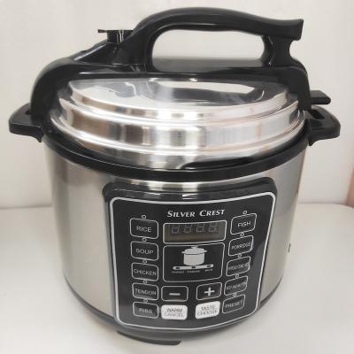 China Hotel factory sells stainless steel pressure rice cookers with anti scalding plastic handles10-in-1 electric pressure cooker for sale