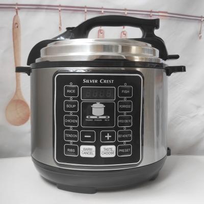 China Hotel 1050W 5L 6L 10 in 1 Silver Ridge High Quality Stainless Steel Multifunctional Home Use Electric Pressure Cookers for sale