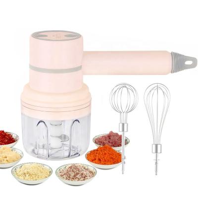 China Mini Handheld Cream Blender Food 2-in-1 USB Stored Automatic Hand Mixer Mini Handheld Cordless Blender Hand Mixer for sale