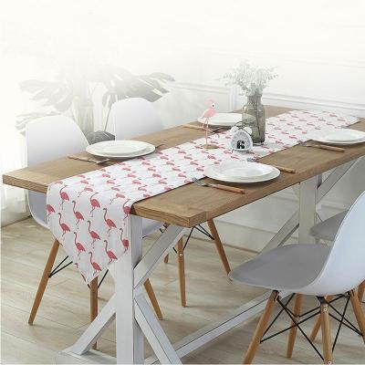 China Small Durable and Table Top Decoration Canvas Fabric Washable Digital Printed Custom Runner for sale