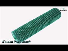 PVC Welded Wire Mesh Rolls Powder Coated Green Non Corrosive