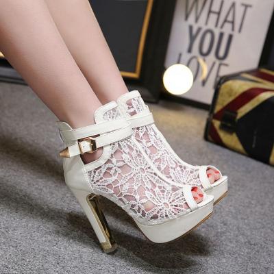 China New Arrivals Waterproof Fashion Comfortable High Heels Shoes For Women Feast Fish Mouth Shoes for sale