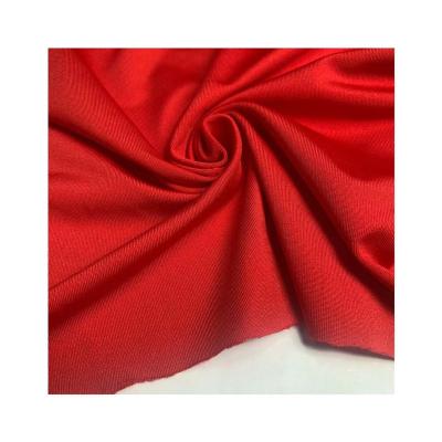 China Shrink-Resistant No MOQ Many Colors in stock Milk Silk Fabric 95% Polyester 5%Spandex 180GSM Knitted Fabric For T-shirt and Sportswear for sale