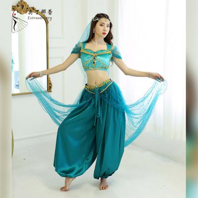 China New Polyester Movie Party Performance Wear Adult Women Halloween Girls Aladdin Jasmine Princess Cosplay Costume For for sale