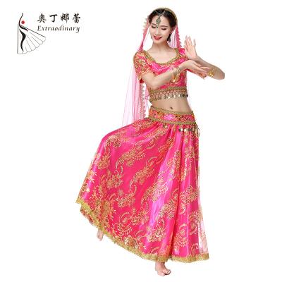 China Sets Embroidery Dance Costume Indian Bollywood Performance Wear for sale