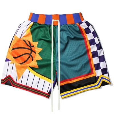 China Custom Mesh Sublimated Blank Custom Logo Team Boys Corduroy High Quality Men's School Basketball Antibacterial Antibacterial Shorts Wholesale for sale