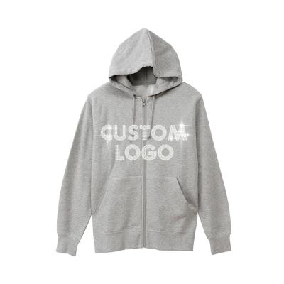 China Anti Wrinkle Anti-Wrinkle Custom 100% Cotton Pure Color Plain Zip Up Winter Rhinestone Gym Shear Unisex Hoodies for sale