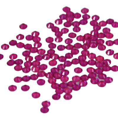 China New Trendy Flatback K9 Glass Bead Applique Bling Ruby Decal Mocha Purple Red Flat Back Glass Rhinestone Multi Sizes for sale