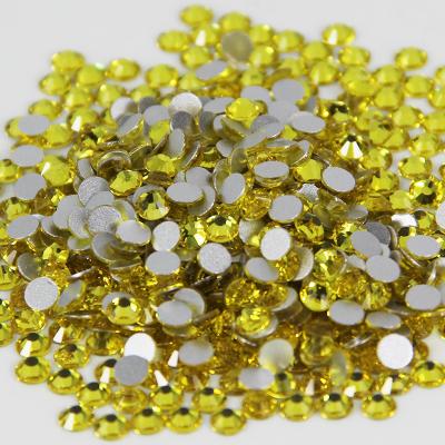 China Transparent Gem Decorations Citrine Glass Rhinestone Phone Crystal Stone SS20 Flatback Hot Sales Flatback Shoes for sale