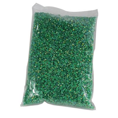 China Flatback Non-Hot Fix Transparent Flat Back For Design Jelly Dark Green Ab Resin Rhinestones for sale