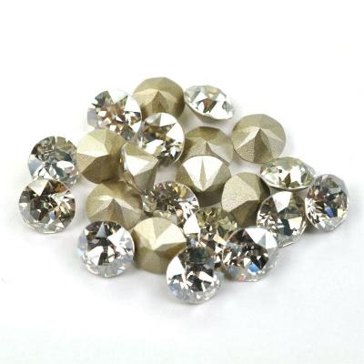 China Wholesale Crystal Loose Tiny Point Back High Quality Pointback Foiled Garment Accessories Gold Rhinestone for sale