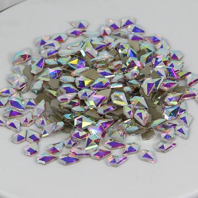 China Flatback Vintage Glass Jewelry Fabric Applique 5*5mm Gemstone Diamond AB Flat Back Rhinestone for sale