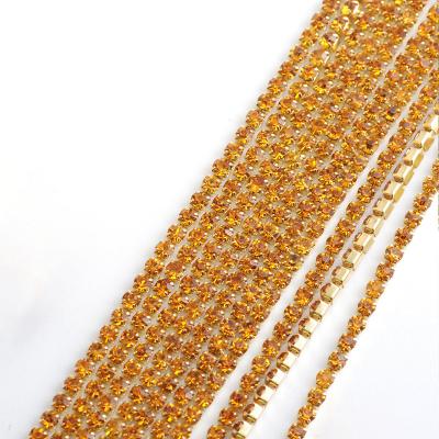 China Environment Inspection Trimble End Sparkling Chain Fix Non-Hot Rhinestone Tassel Embellishments Diy Rhinestone Chain for sale