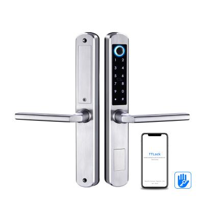 China Smart Unlock Smart Apartment Smart Card Door Lock Door Lock Good Quality Aluminum Black Silver BT Customize Body for sale