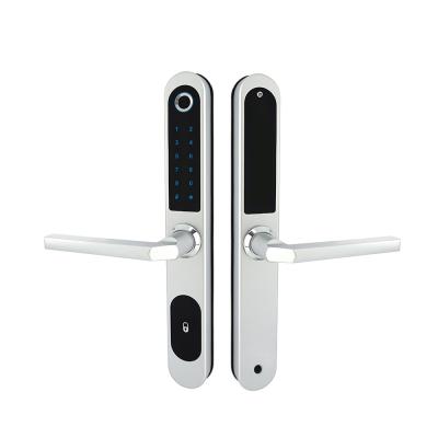 China Smart Unlock Smart Apartment Smart Card Door Lock Door Lock Good Quality Aluminum Black Silver BT Customize Body for sale