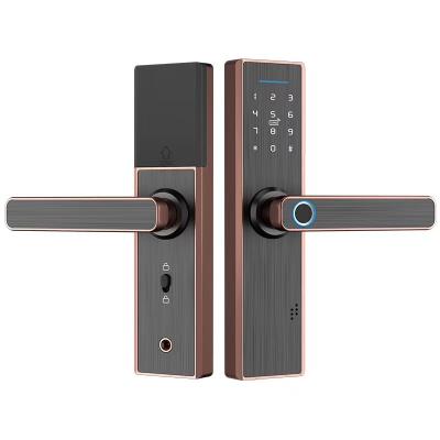 China Smart Unlock Smart Apartment Smart Card Door Lock Door Lock Good Quality Aluminum Black Silver BT Customize Body for sale