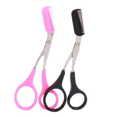 China Eyebrow Hair Trimming Eyebrow Scissors With Comb Eyebrow Razor Eyebrow Hair Remover Trimmer Razor for sale