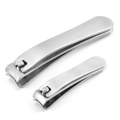 China 2 PCS High Quality Steel Silver Toenail Clippers Curved Blade Sharp Edge Anti Rust Toenail Durable Toenail Clipper for sale